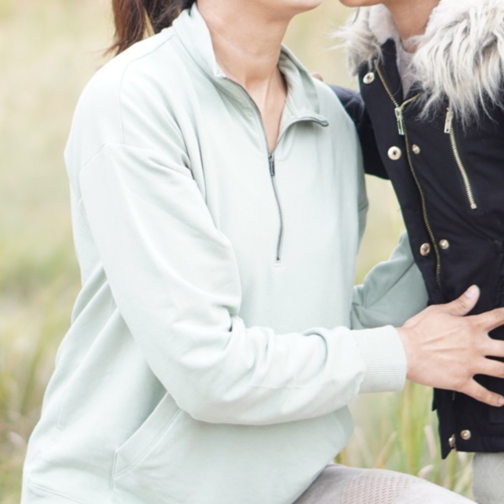 Jaded green pullover sweatshirt effortless